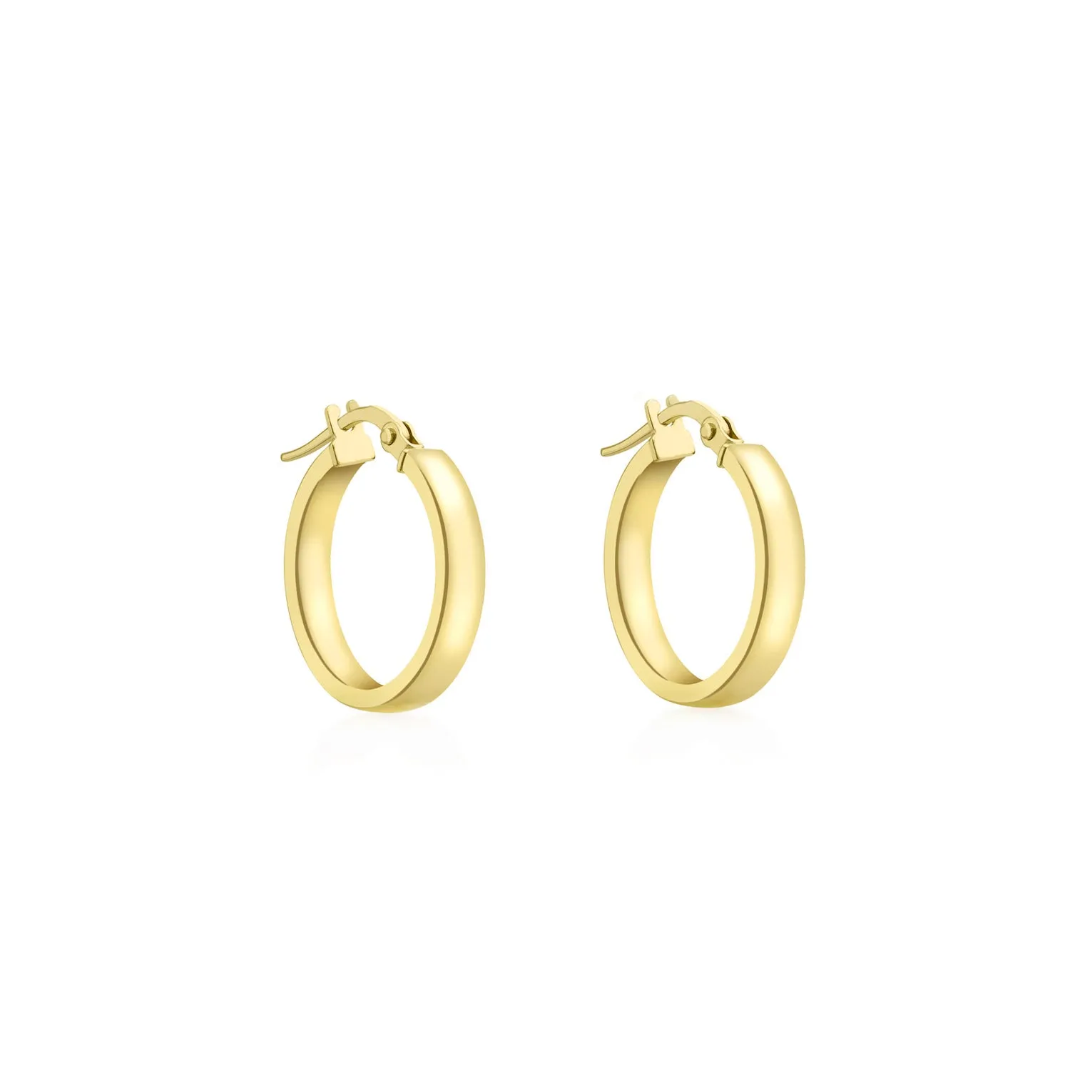 9K Yellow Gold Hoop Creole Earrings - 1.51.0889