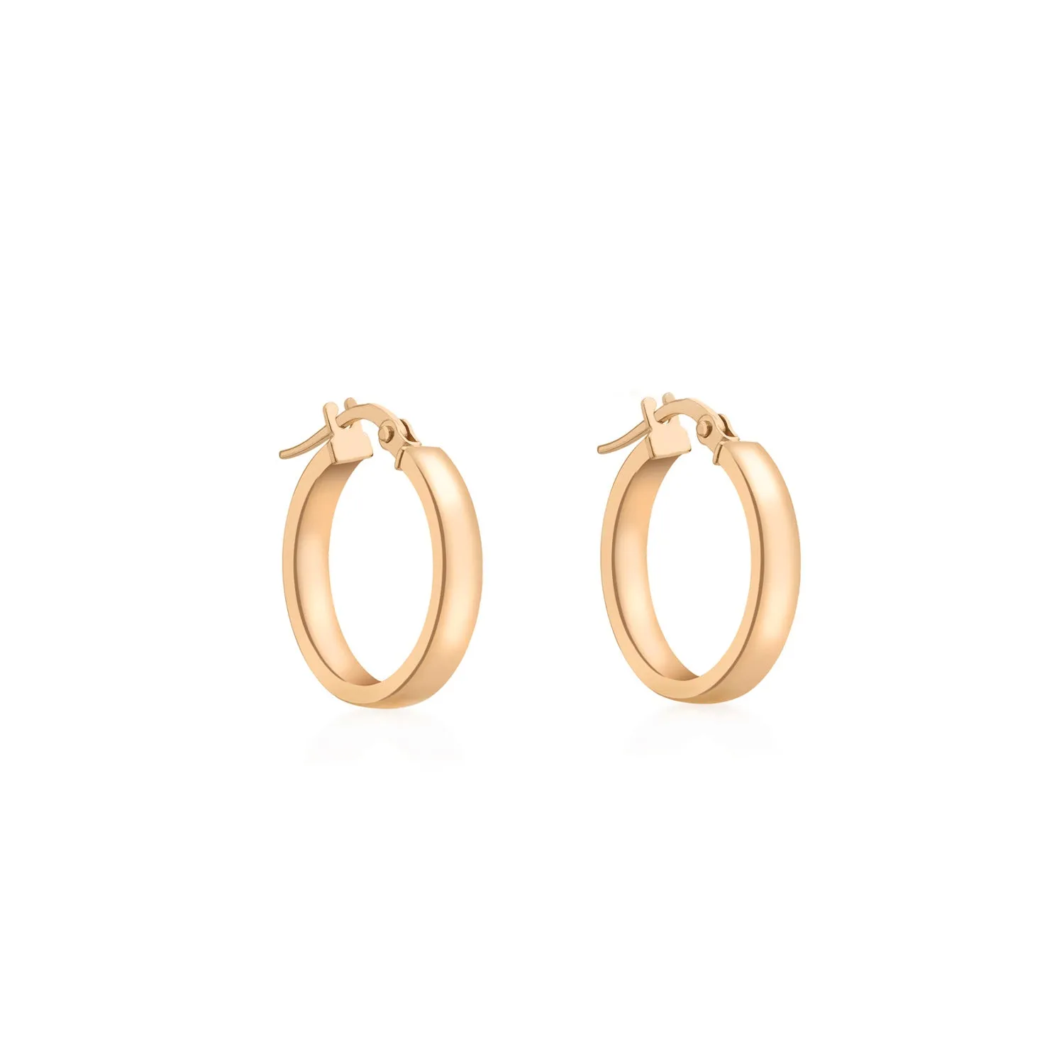 9K Yellow Gold Hoop Creole Earrings - 1.51.0889