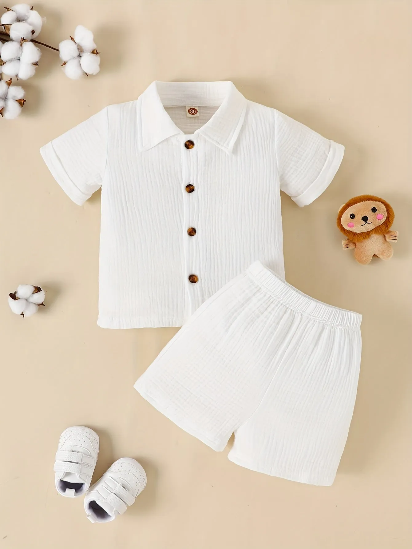 Adorable Baby Boys Summer Shirt and Shorts Set