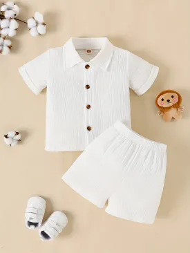 Adorable Baby Boys Summer Shirt and Shorts Set