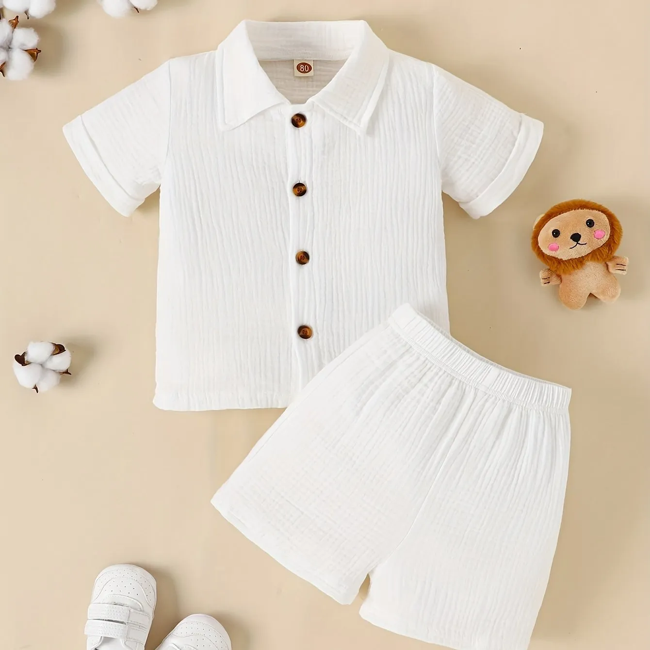 Adorable Baby Boys Summer Shirt and Shorts Set