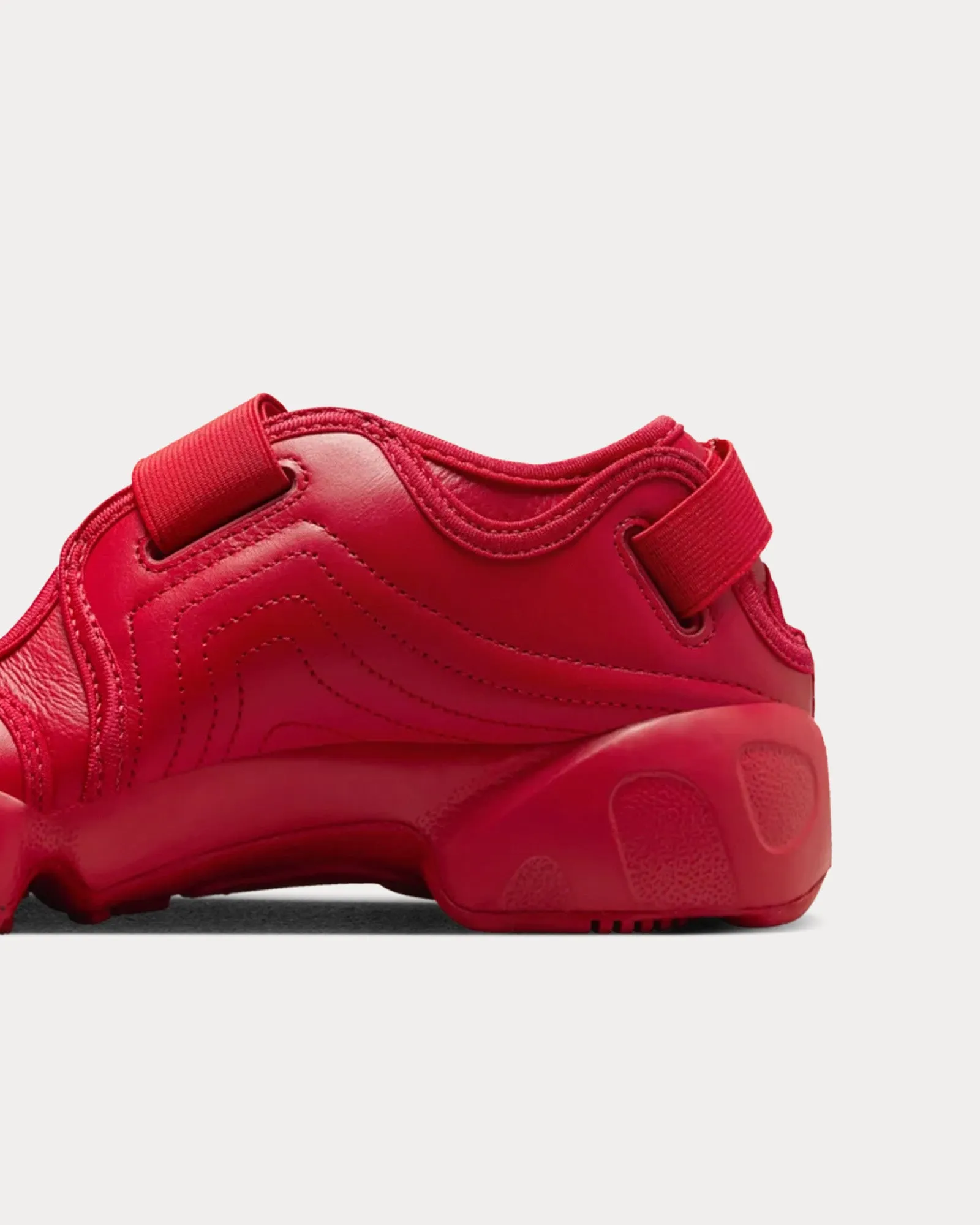 Air Rift Leather Fire Red Slip On Sneakers