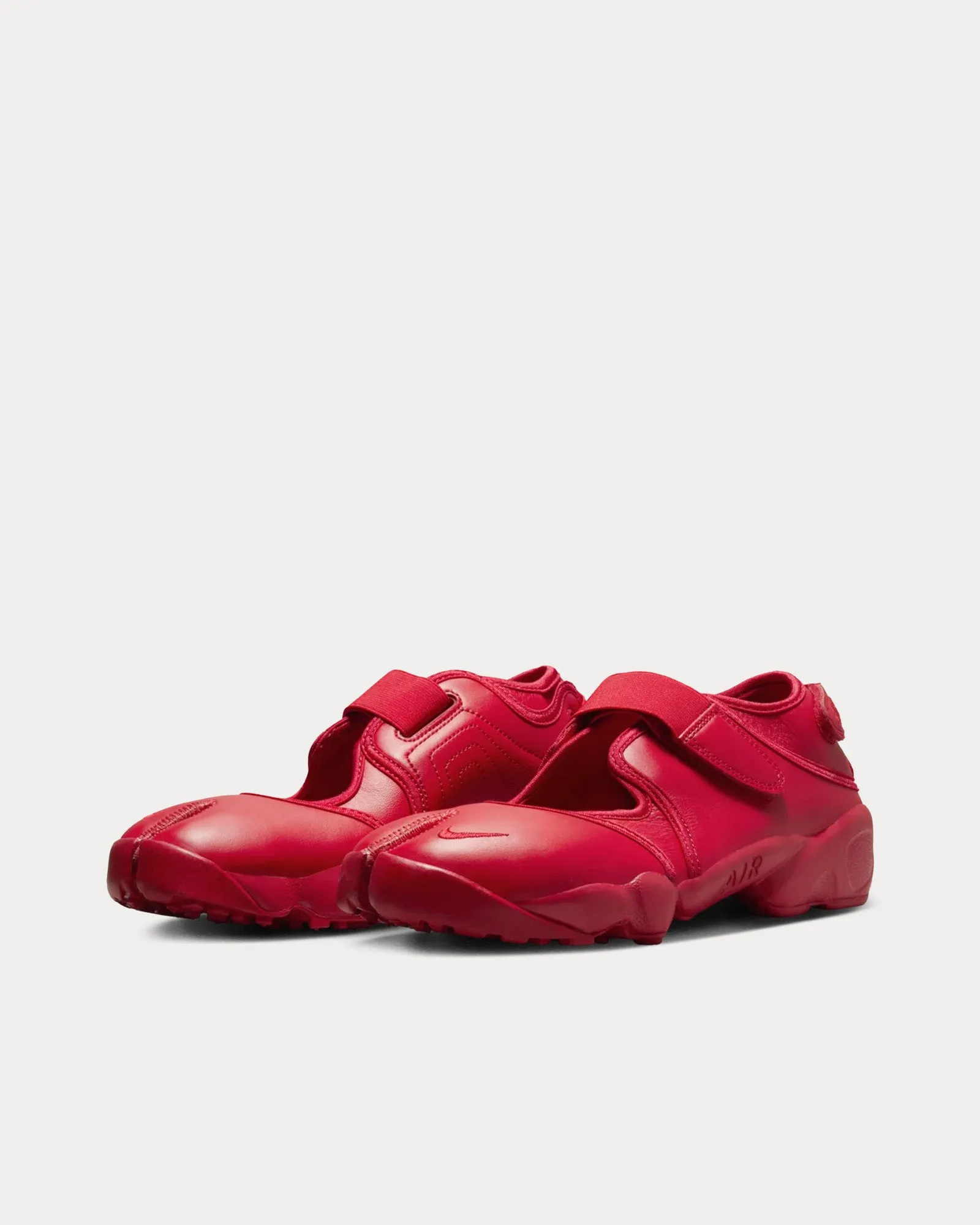 Air Rift Leather Fire Red Slip On Sneakers