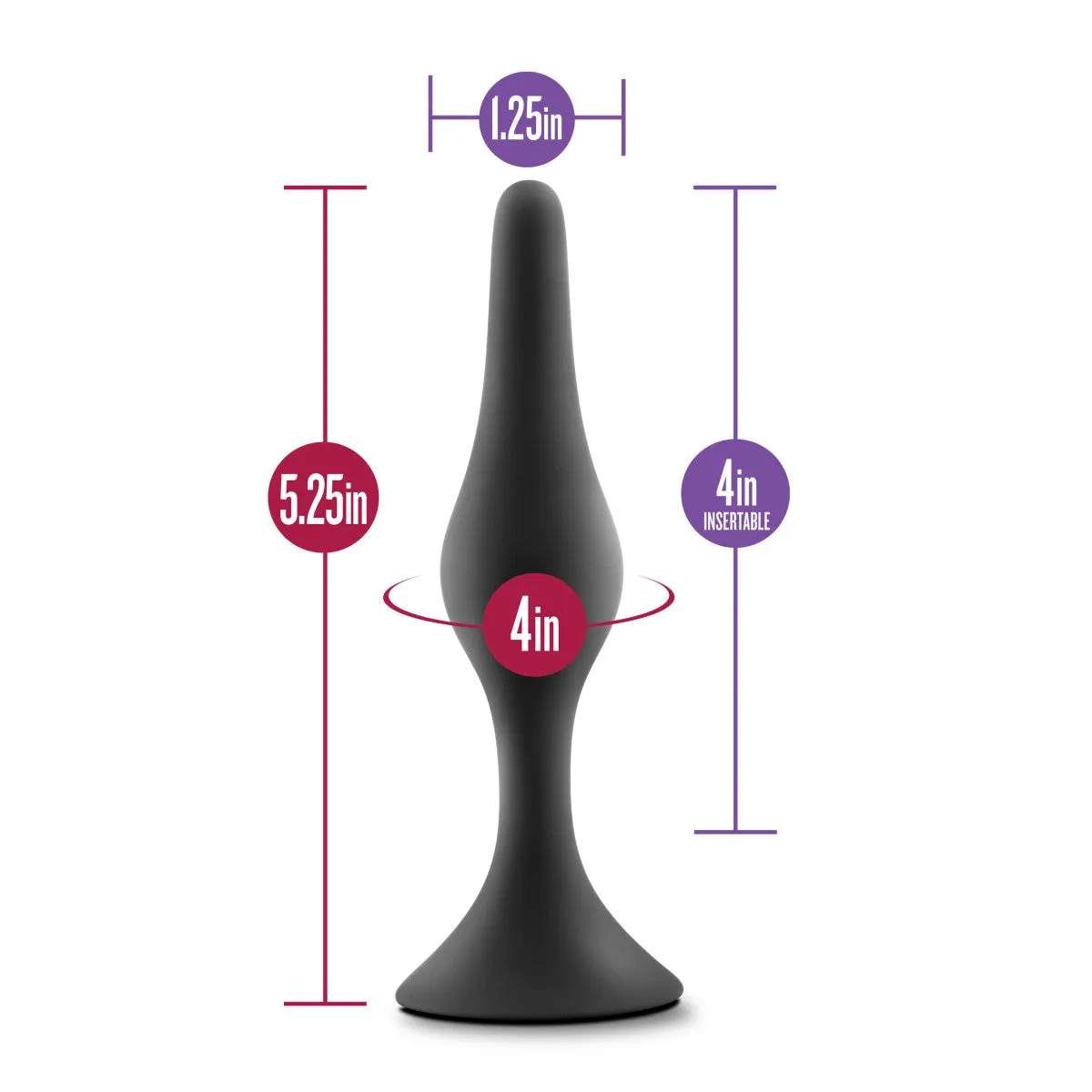 Anal Adventures Platinum By Blush® | Beginner Black 5.25-Inch Anal Plug