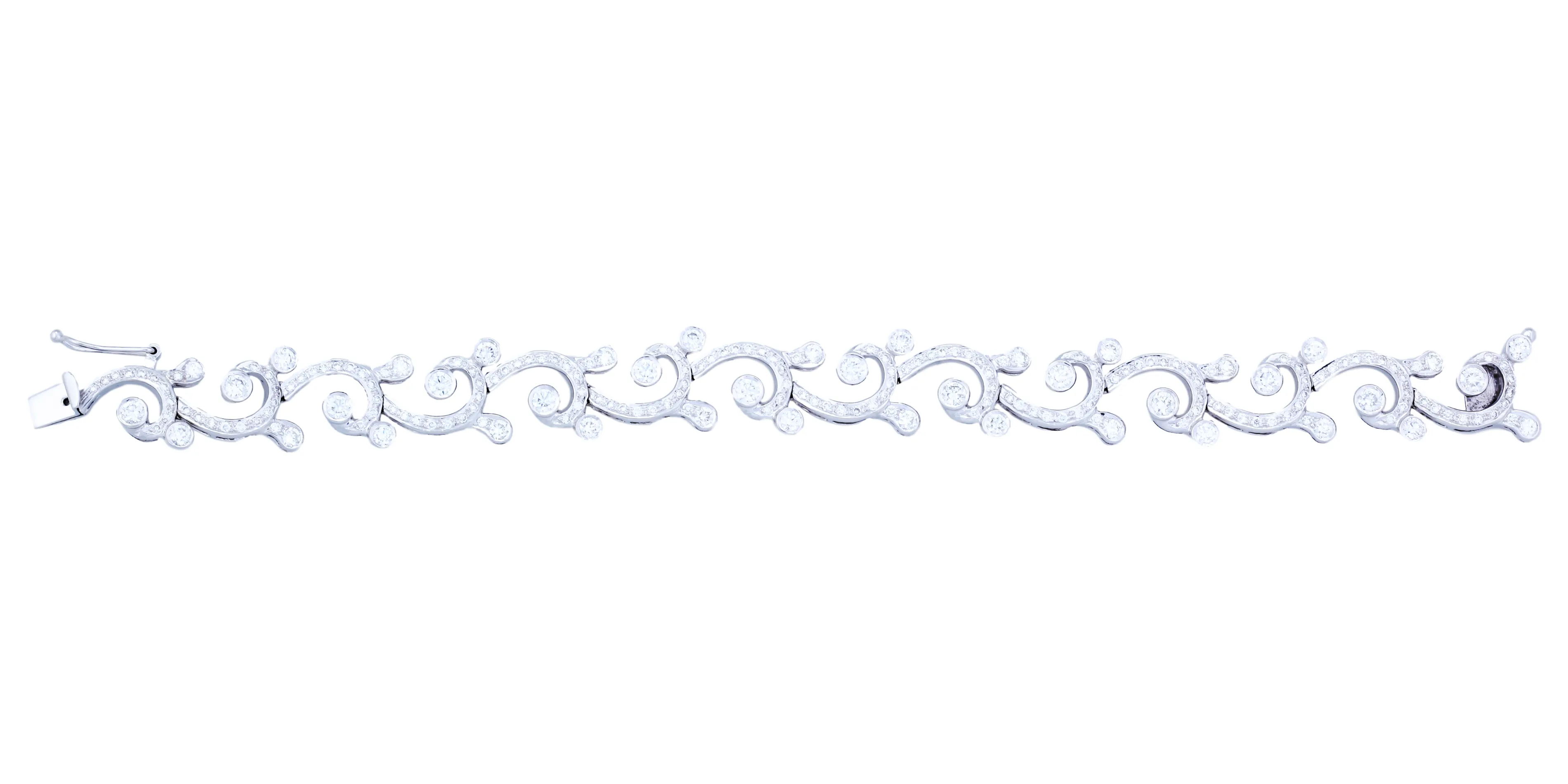Beauvince Waves & Tides Bracelet (5.99 ct Diamonds) in White Gold