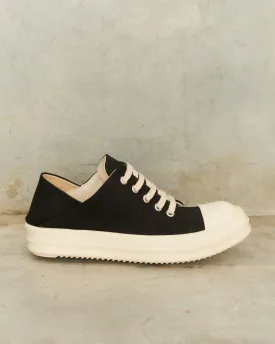 Black Denim Slip On Sneakers