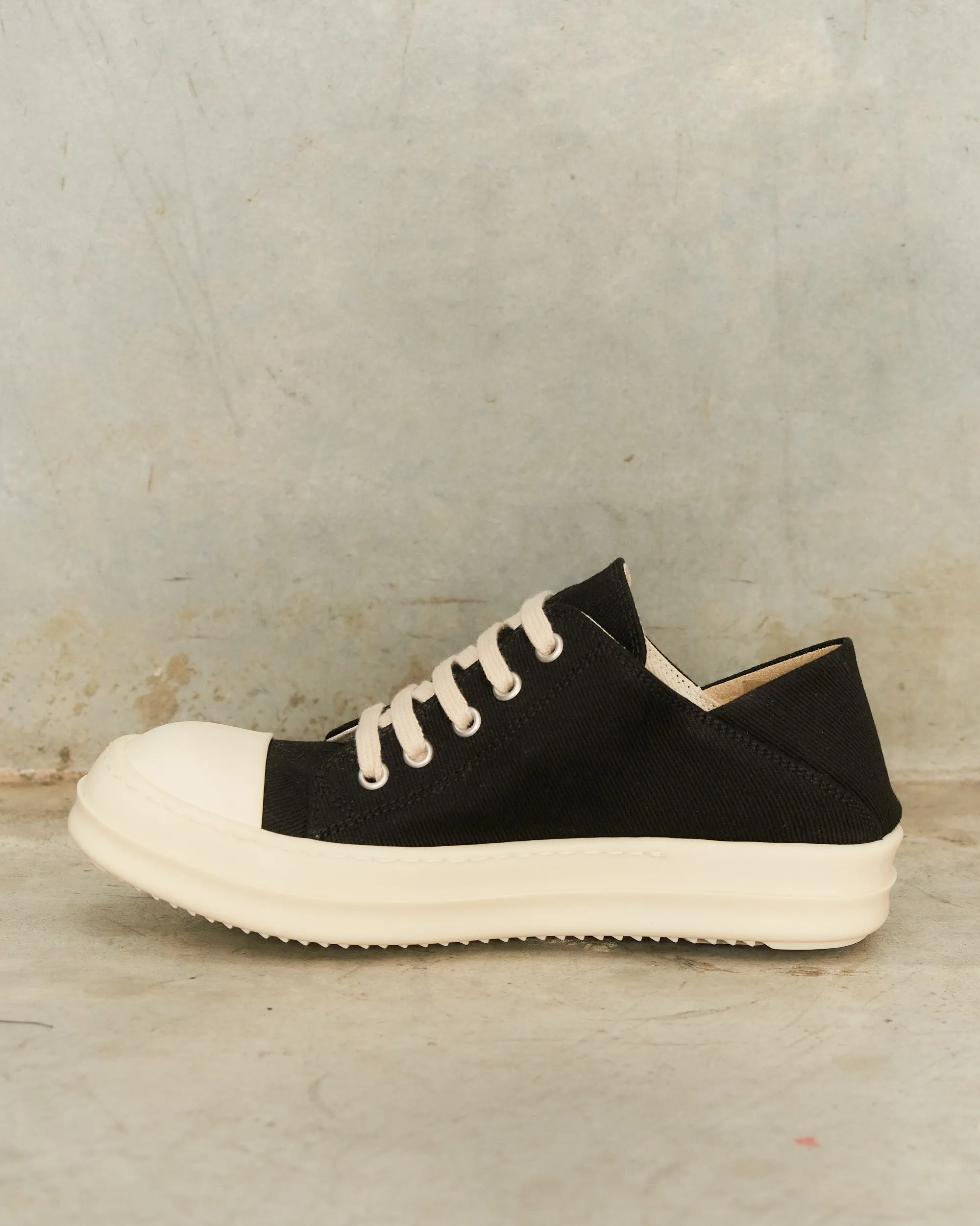 Black Denim Slip On Sneakers