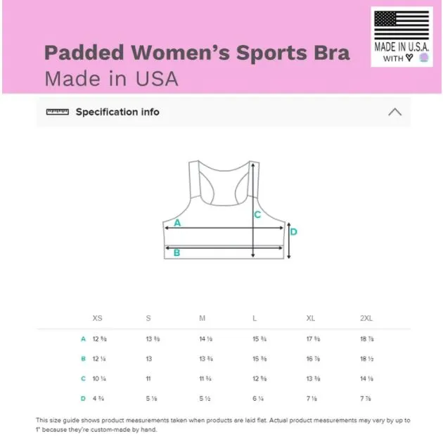 Blue Starry Padded Sports Bra, Best Padded Sports Workout Fitness Bra For Ladies - Made in USA/EU/MX
