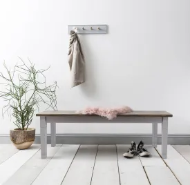 Canterbury Hallway Bench Entryway 180cm in Grey and Dark Pine