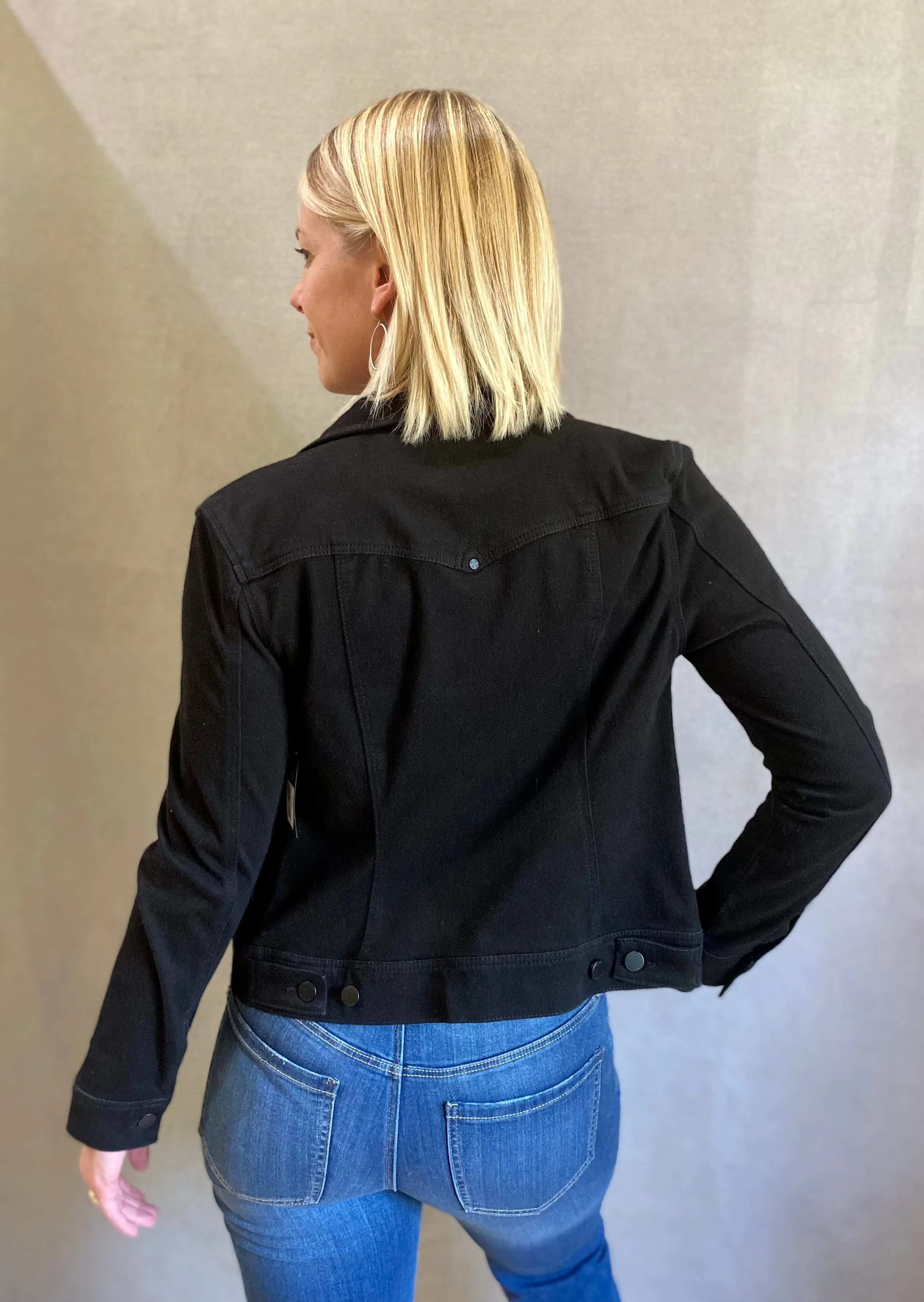 Classic Powerflex Jean Jacket in Black Rinse | Liverpool