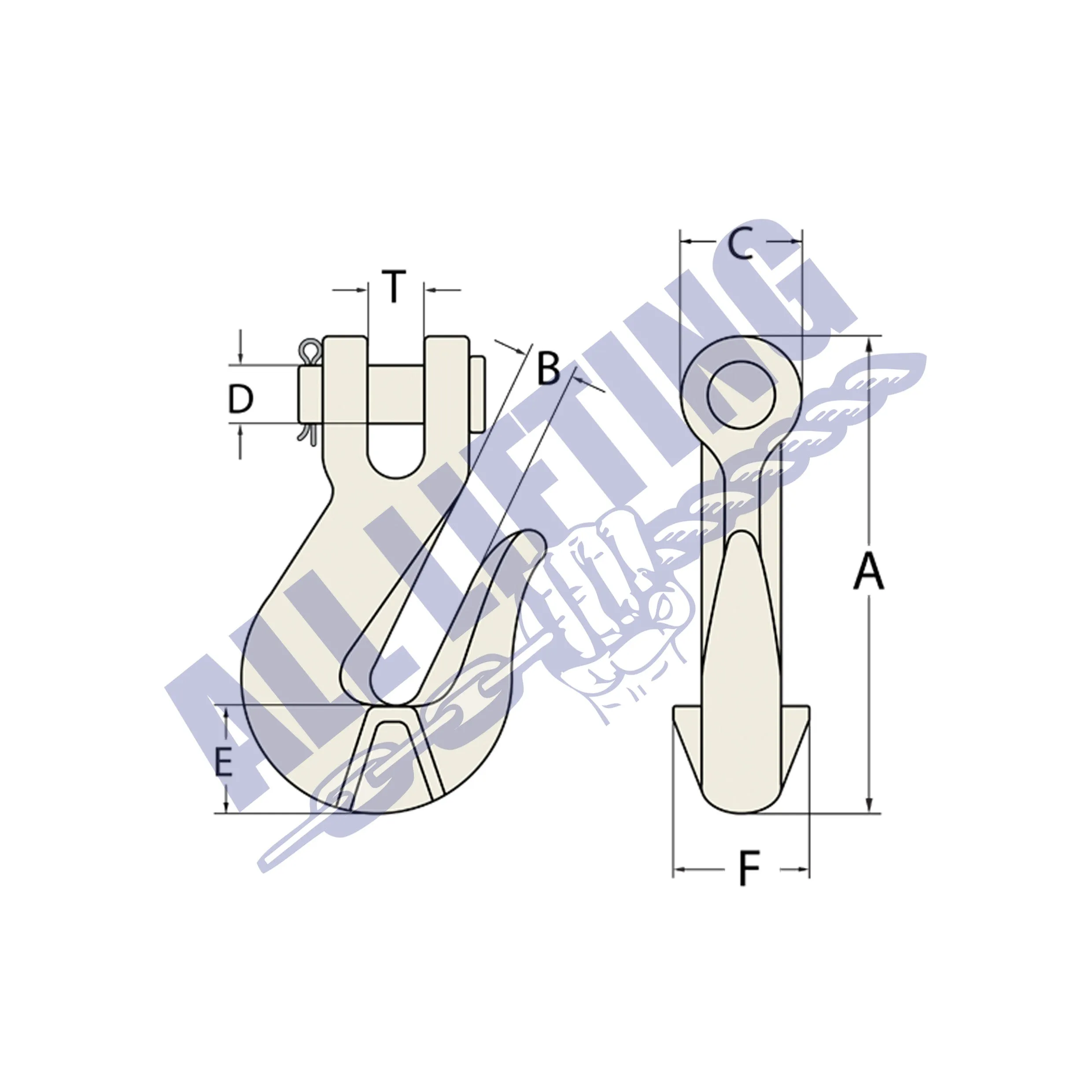 Clevis Grab Hook Grade 70