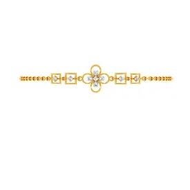 Dazzling Gold Floral Diamond Bracelet