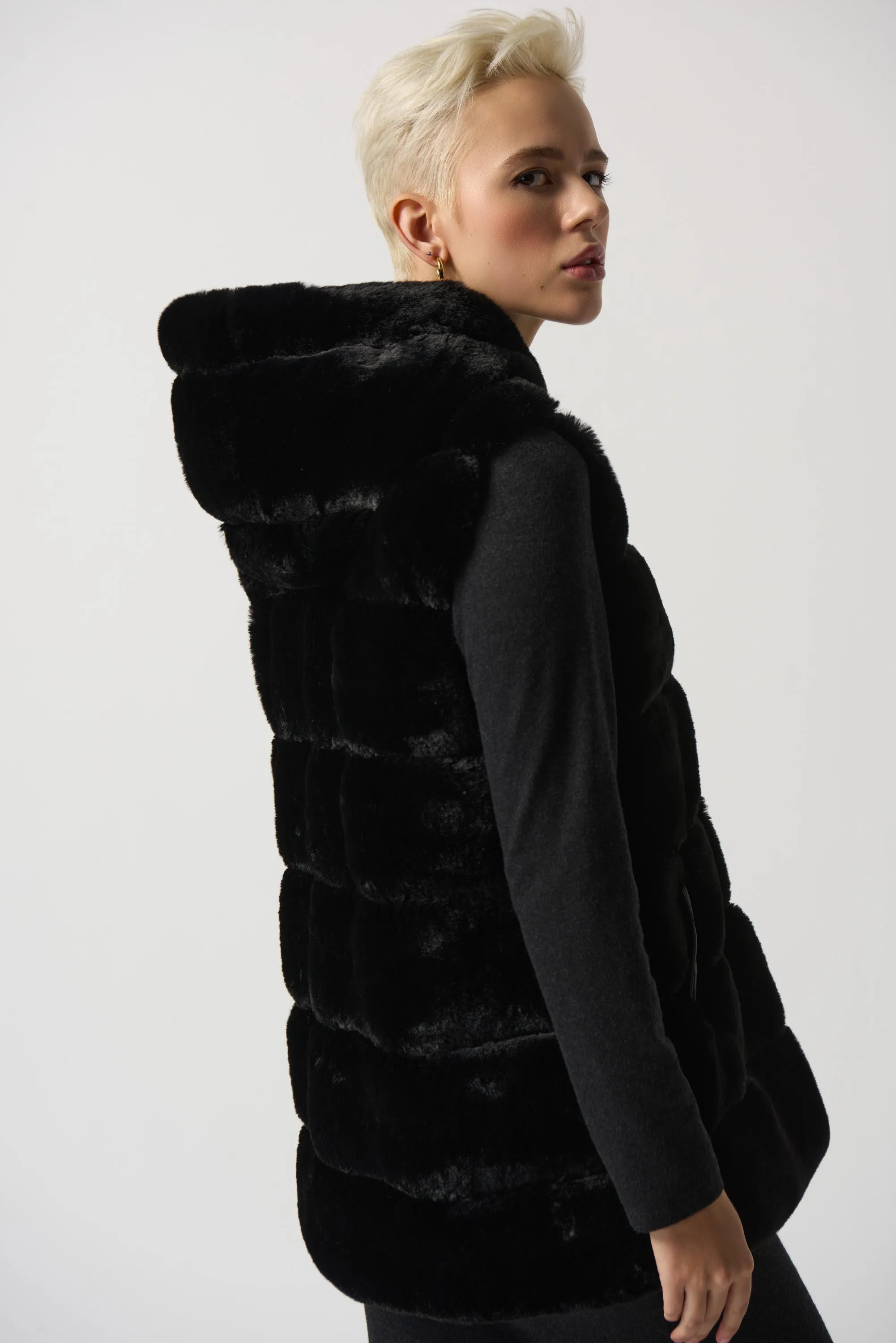 Faux Fur Hooded Vest