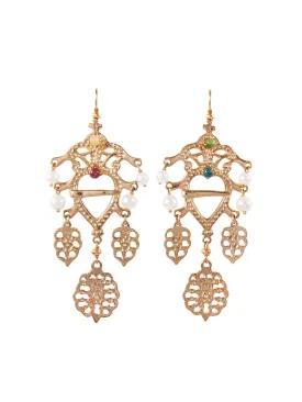 Gold Folklore Earrings