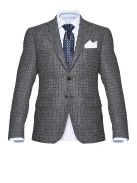 Grey "Stoffa" Wool/Cotton/Cashemere Blazer by Bottoli