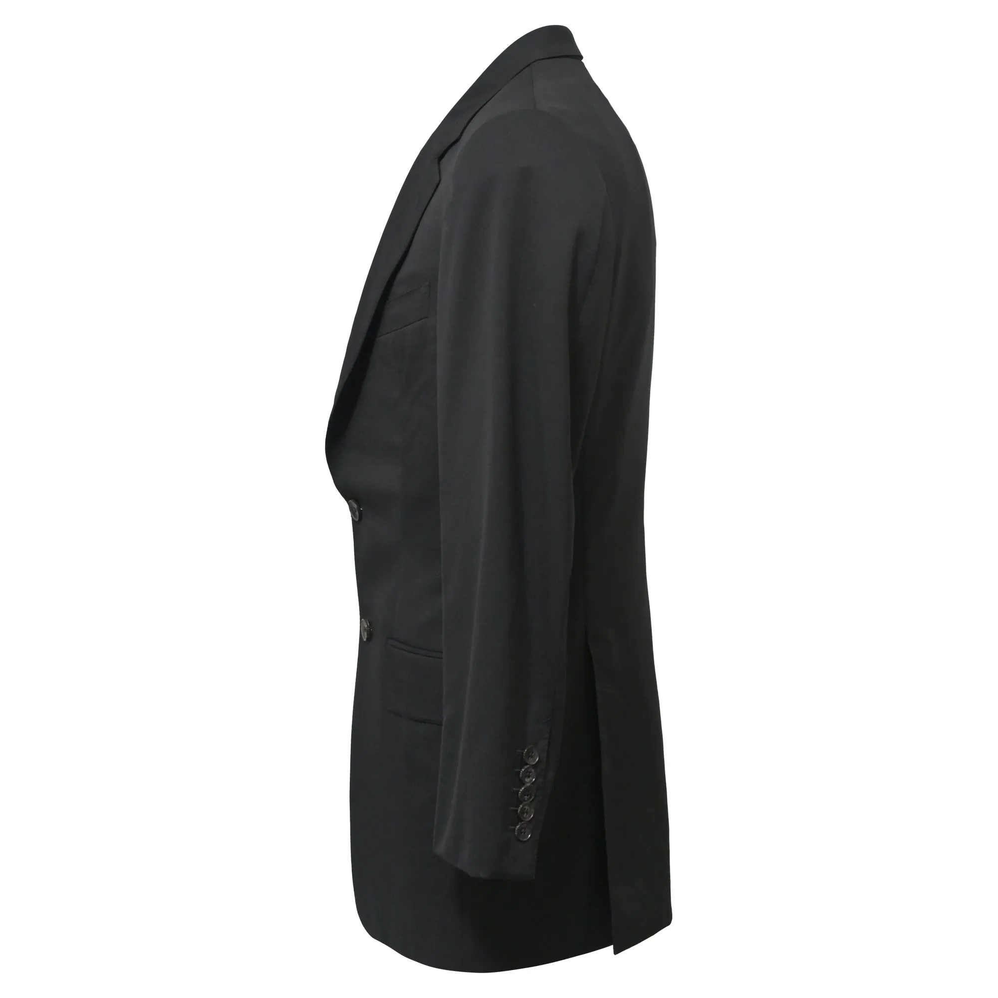 Gucci Single-Breasted Blazer in Black Wool
