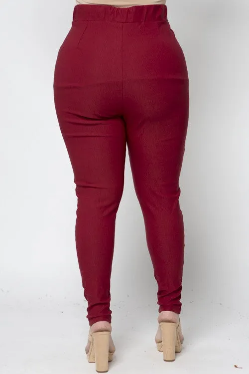 High Waist Tie Front Pants