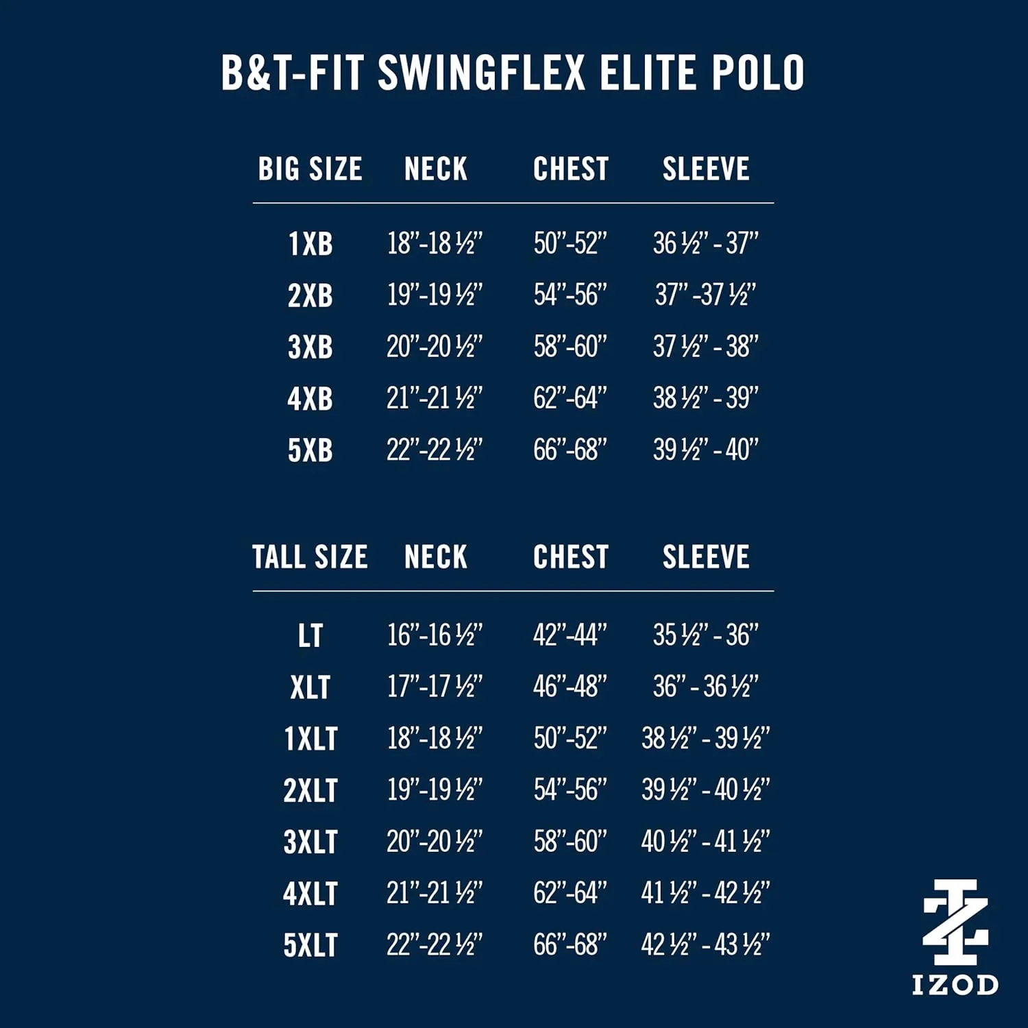 IZOD Men's Big and Tall Swingflex Elite Short Sleeve Golf Polo
