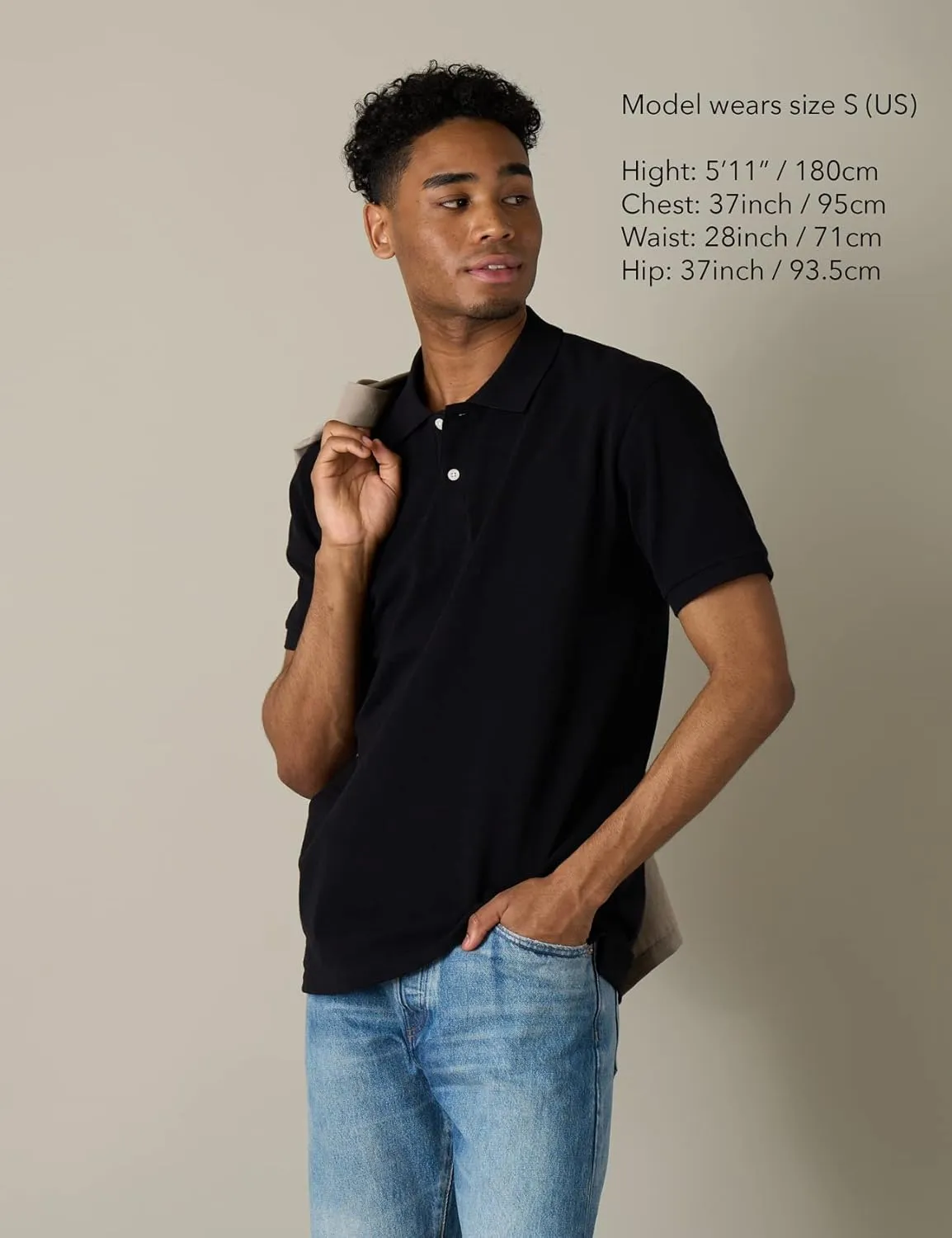 LAPASA Men's Polo Shirt Cotton Pique Classic & Active T-Shirt Short Sleeve Moisture Wicking Golf Tennis Lightweight M19/M131