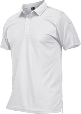 MAGCOMSEN Men's Polo Shirts Tactical UPF 50  Quick Dry Performance Short Sleeve Work Golf Shirts Lightweight Collared Pique