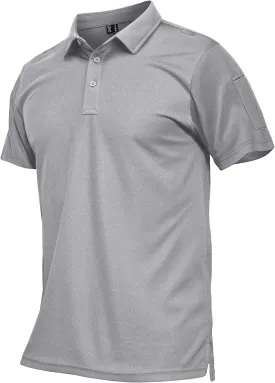 MAGCOMSEN Men's Polo Shirts Tactical UPF 50  Quick Dry Performance Short Sleeve Work Golf Shirts Lightweight Collared Pique