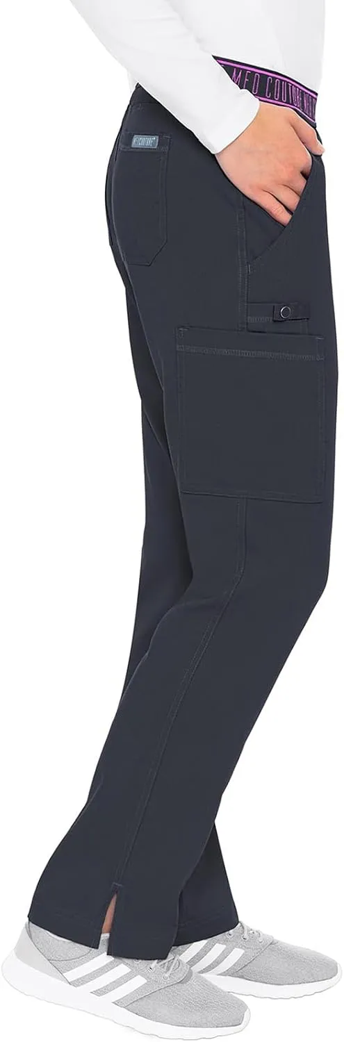 Med Couture Women's Yoga Pull-On Pant with 7 Pockets Ultra-Soft Rib-Knit Waistband and 2-Way Stretch Technology - MC7739
