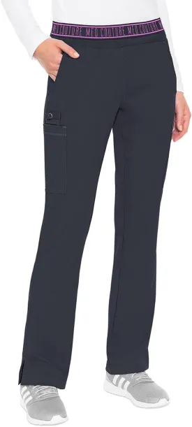Med Couture Women's Yoga Pull-On Pant with 7 Pockets Ultra-Soft Rib-Knit Waistband and 2-Way Stretch Technology - MC7739