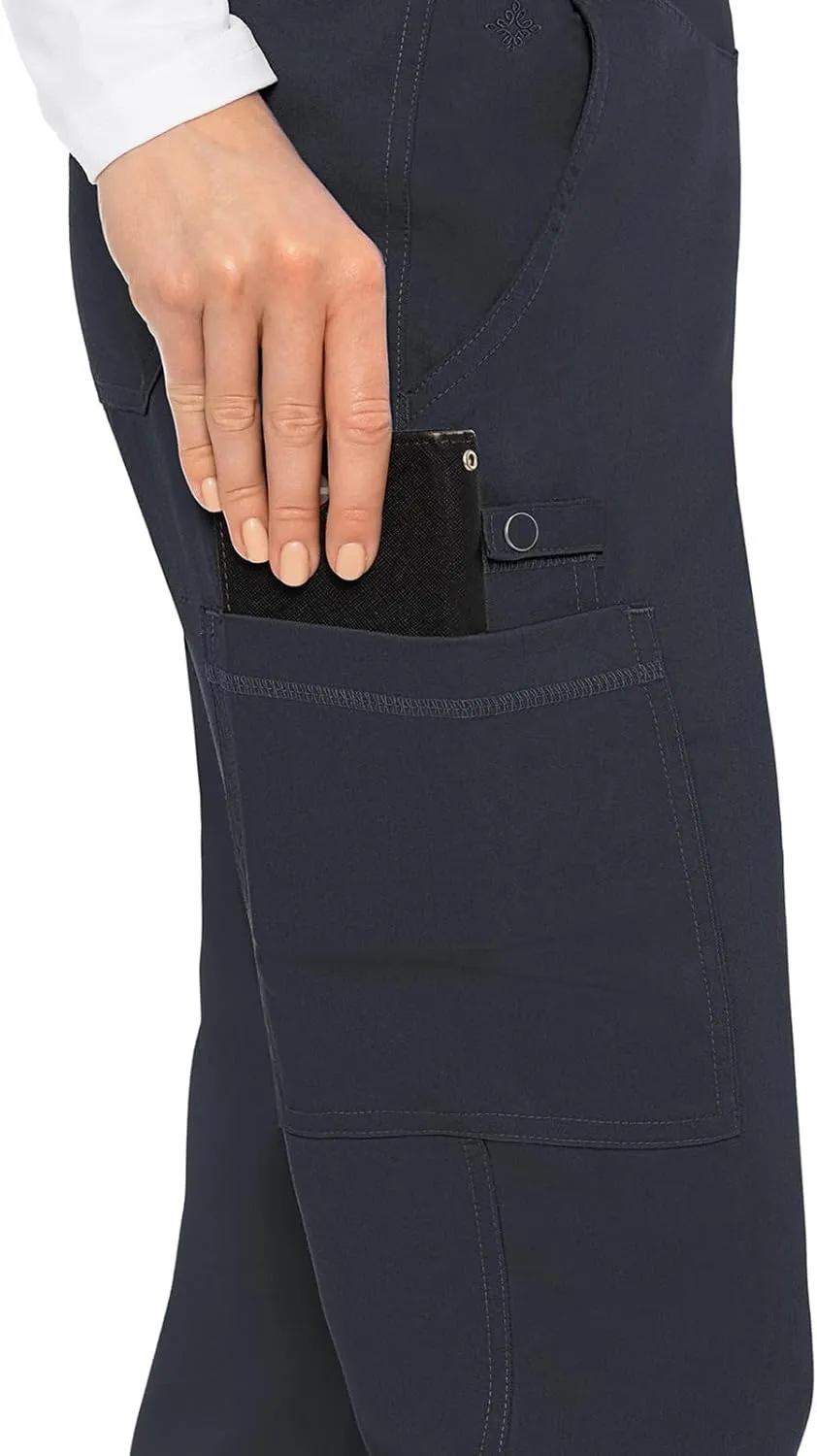 Med Couture Women's Yoga Pull-On Pant with 7 Pockets Ultra-Soft Rib-Knit Waistband and 2-Way Stretch Technology - MC7739