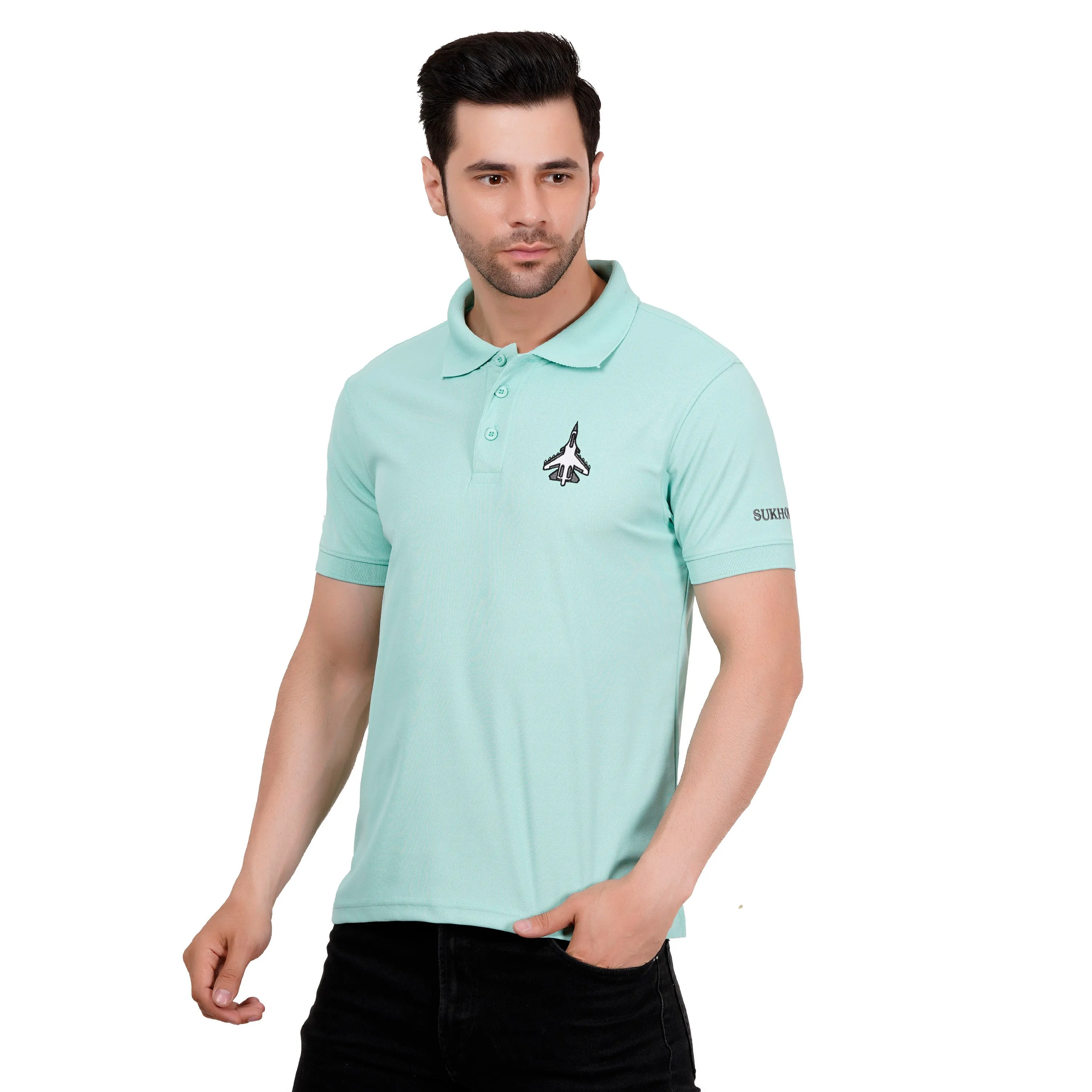 Men's Polos T Shirt SUKHOI-30 MINT