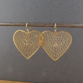 Mesh Heart Earrings