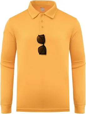 MOHEEN Men's Pique Polo Shirts Dry Fit UPF 50  Long Sleeve Golf Shirt Big and Tall M-6XL