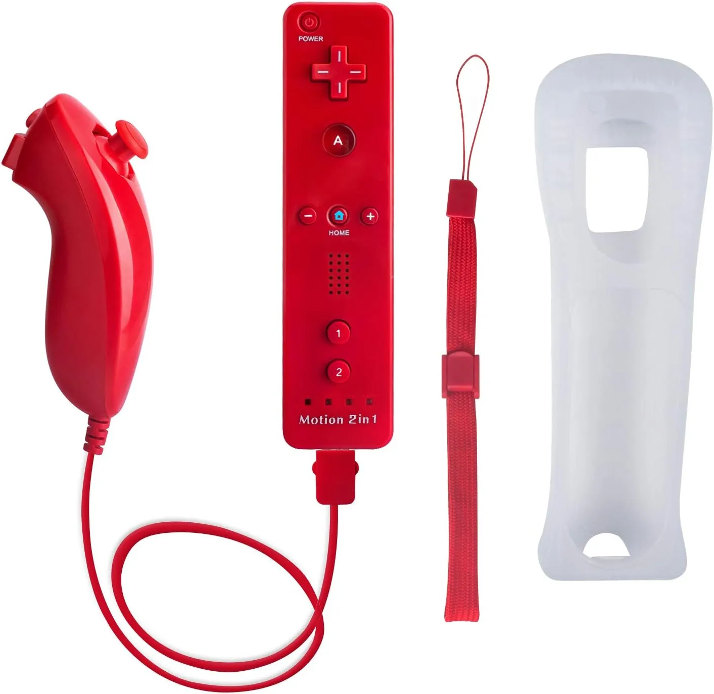 Motion Plus Wii Controllers 2Packs with Nunchucks, Wii Remote Controllers Compatible for wii and Wii U with Built in Motion Plus