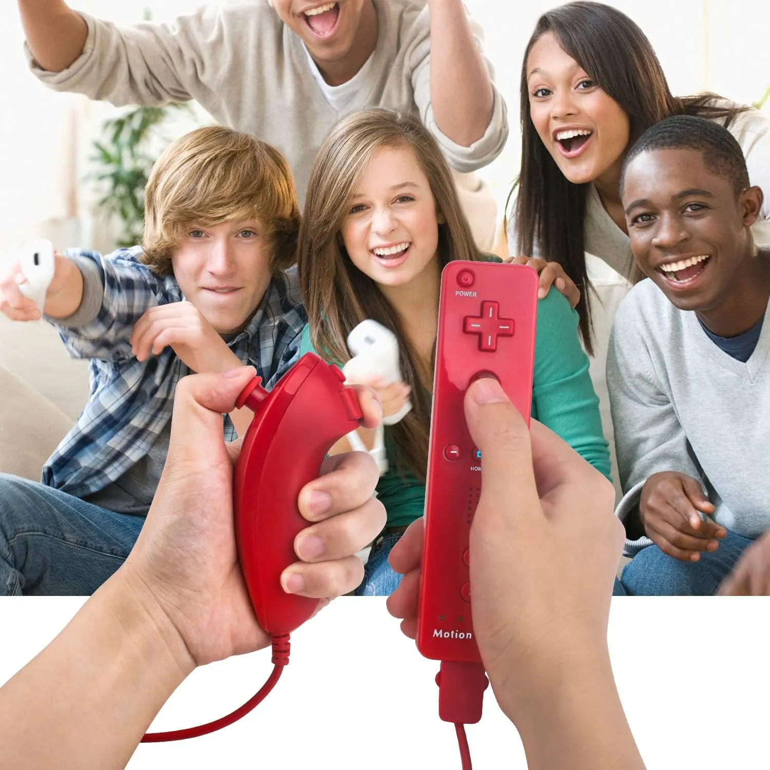 Motion Plus Wii Controllers 2Packs with Nunchucks, Wii Remote Controllers Compatible for wii and Wii U with Built in Motion Plus