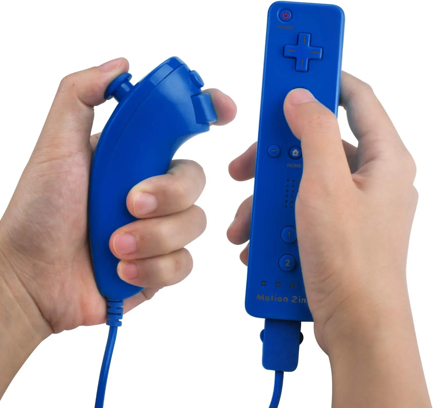 Motion Plus Wii Controllers 2Packs with Nunchucks, Wii Remote Controllers Compatible for wii and Wii U with Built in Motion Plus
