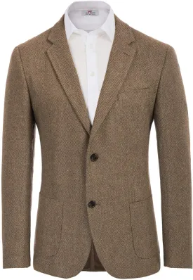 PJ PAUL JONES Men's Herringbone Tweed Blazer British Wool Blend Sport Coat Jacket