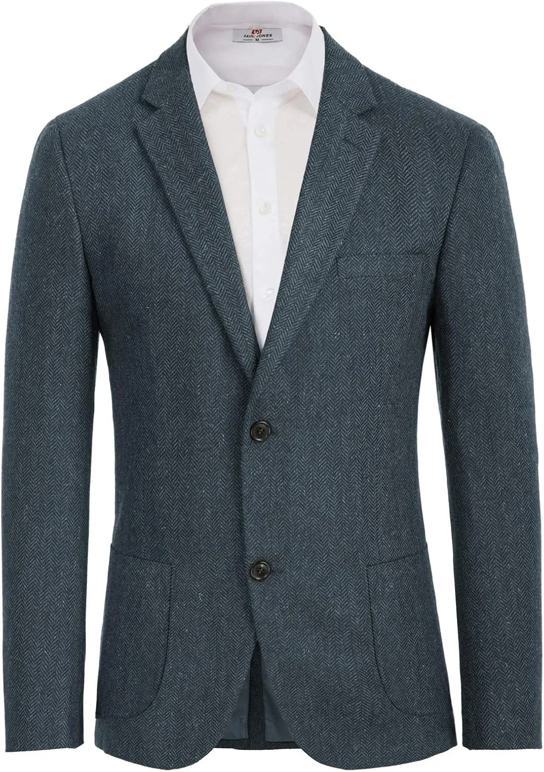 PJ PAUL JONES Men's Herringbone Tweed Blazer British Wool Blend Sport Coat Jacket