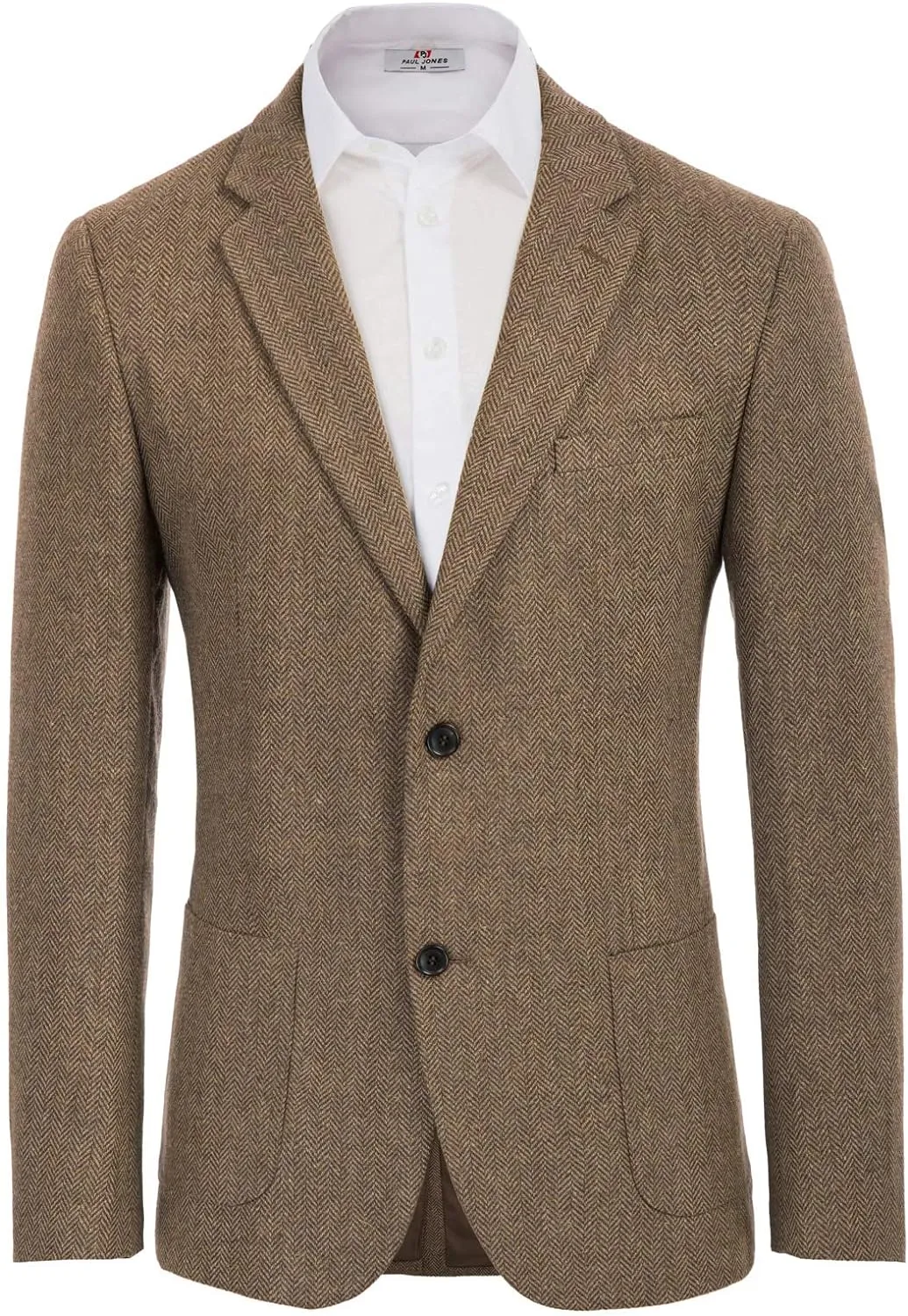 PJ PAUL JONES Men's Herringbone Tweed Blazer British Wool Blend Sport Coat Jacket