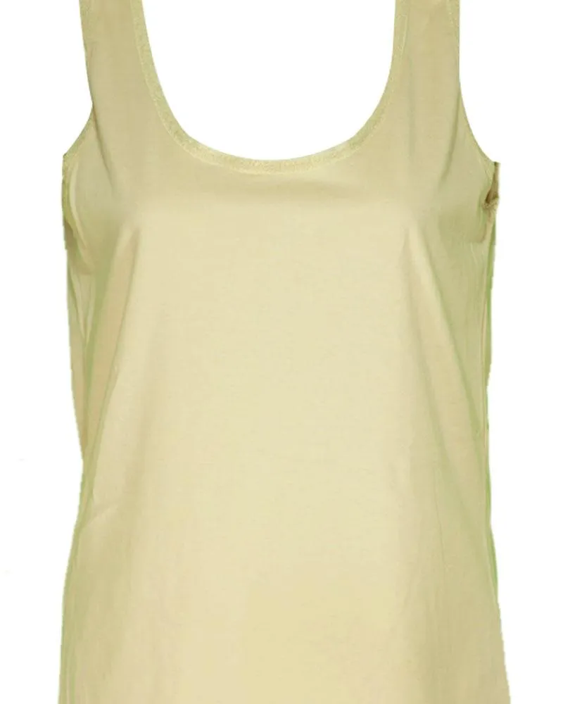 Plain Cotton Camisole With Lace For Women - Color Skin - LA-1