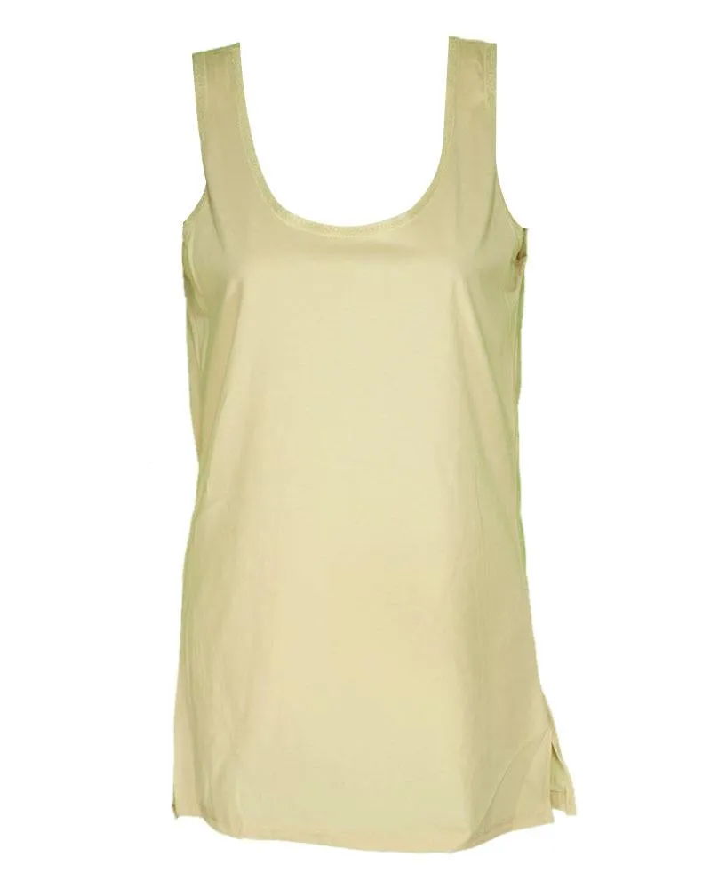 Plain Cotton Camisole With Lace For Women - Color Skin - LA-1