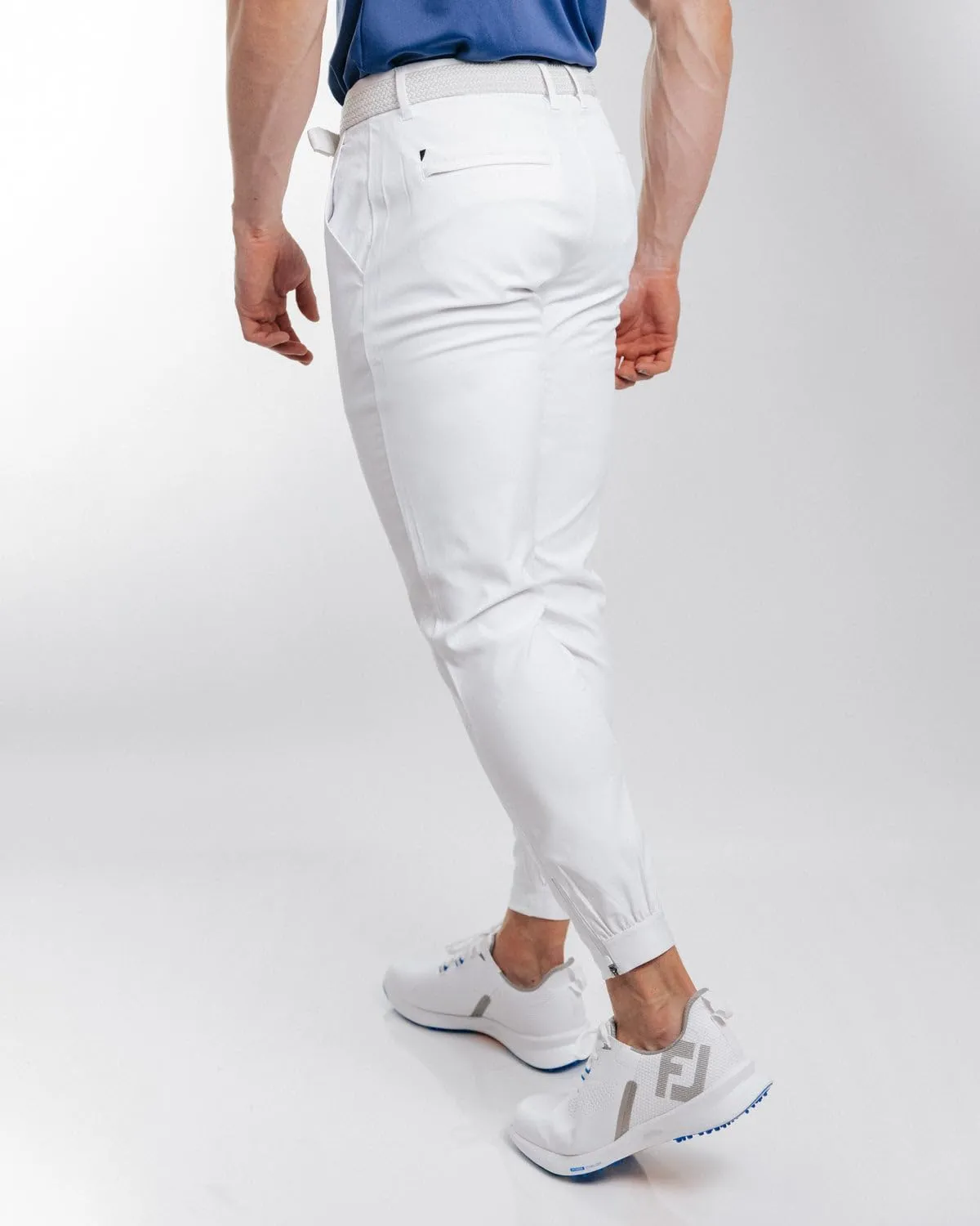 Primo Golf Jogger, Lightweight Four-Way Stretch Golf Pant, 4 Pockets, Inner Gel Waistband, Elastic Zipper Ankles