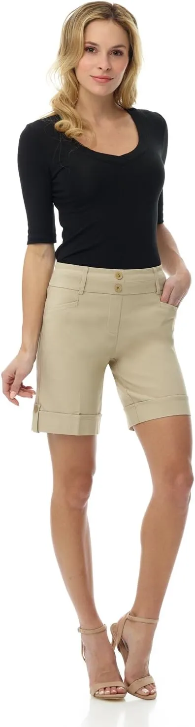 Rekucci Women's Ease Into Comfort 8 inch Chic Urban Short