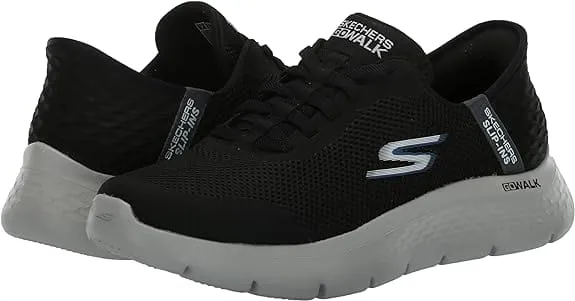 Skechers Men's Go Walk Flex Sneakers- Black/ Grey