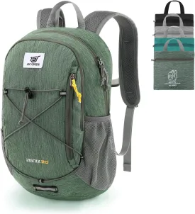 SKYSPER Foldable Small Backpack – 20L Lightweight Hiking Daypack with Chest Belt Packable Travel Rucksack for Women Men