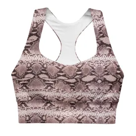 Snake Print Longline sports bra
