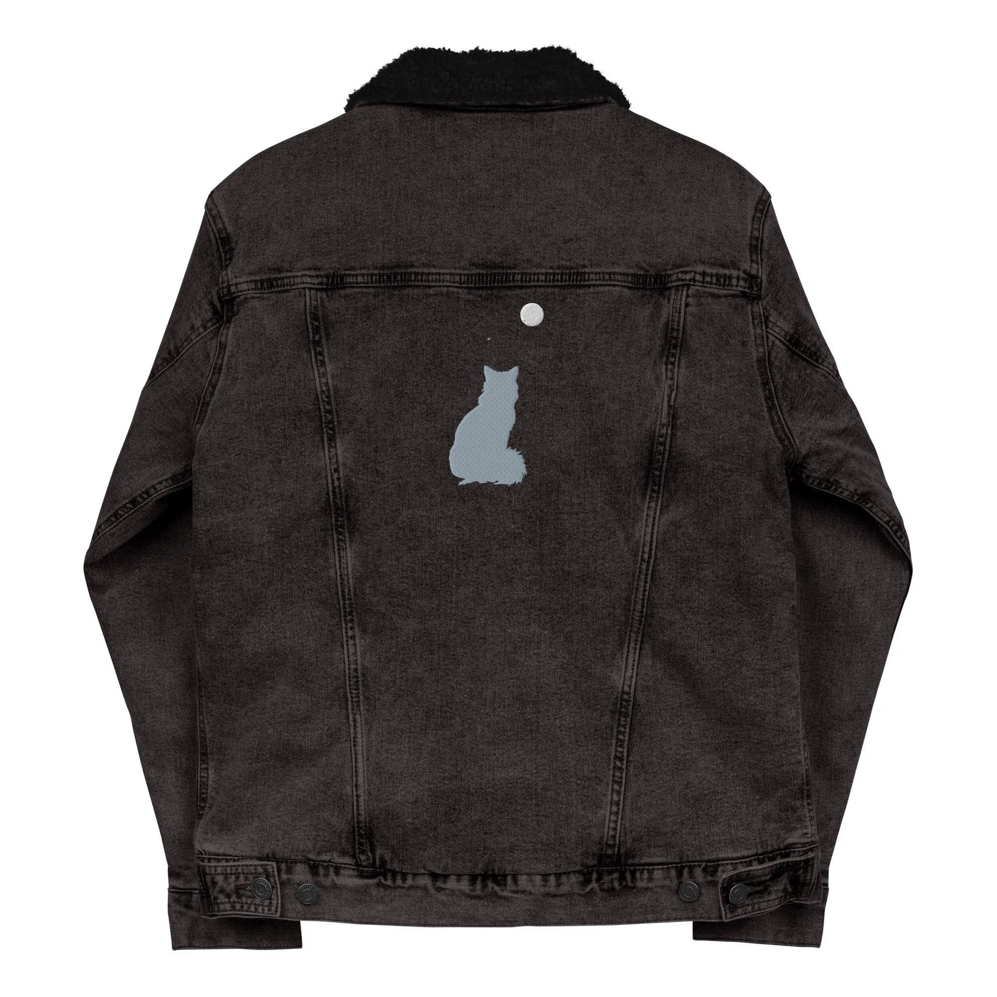 STAR GAZING Unisex Denim Sherpa Jacket