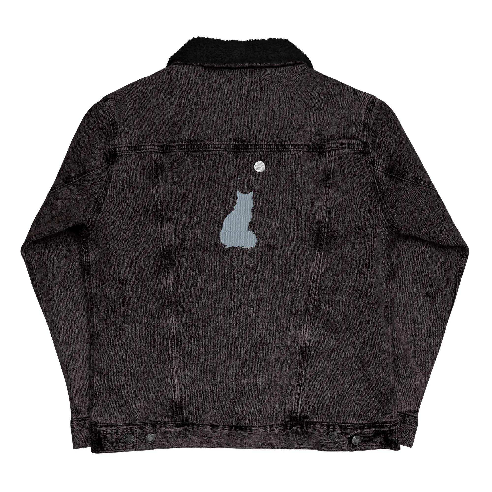 STAR GAZING Unisex Denim Sherpa Jacket
