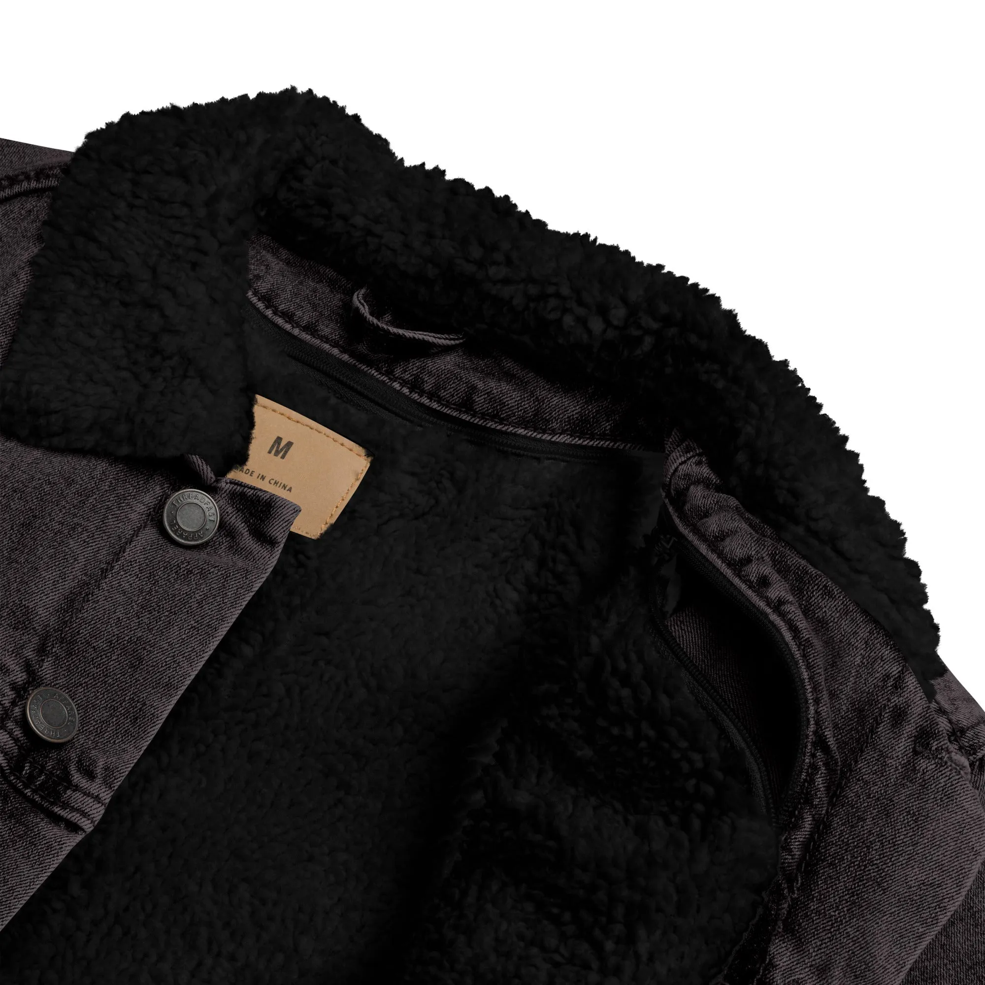 STAR GAZING Unisex Denim Sherpa Jacket