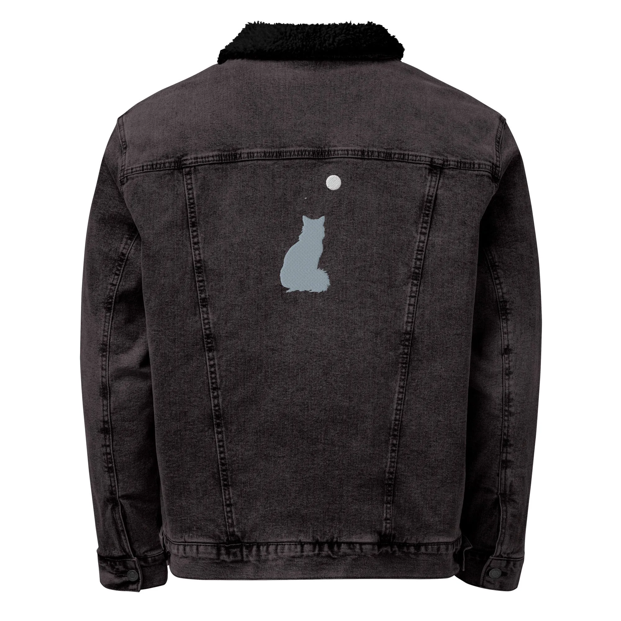 STAR GAZING Unisex Denim Sherpa Jacket