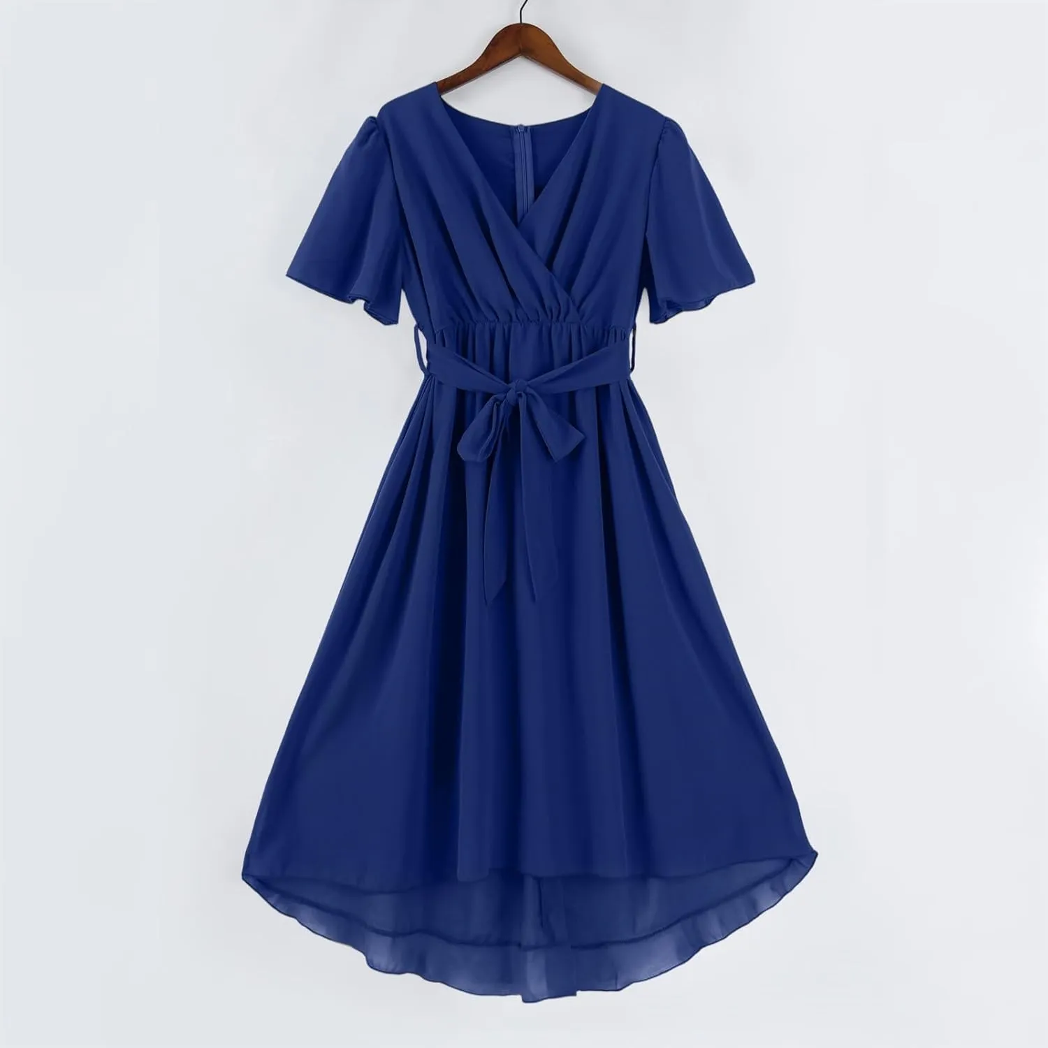Sundresses for Women,Cocktail Prom Summer Sexy Dress Chiffon Womens Spring Dresses Wrap Flowy Wedding Guest
