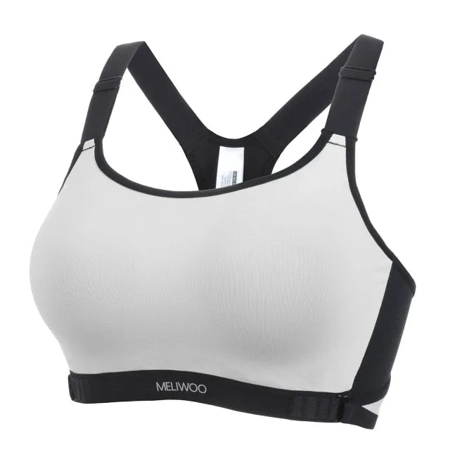 SYROKAN Sports Bra Women's Full Coverage Wire-free Padded Racerback High Impact Sportswear